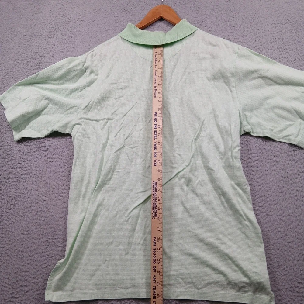 Polo‎ Golf Ralph Lauren Pima Cotton Houndstooth Polo Shirt Mens L Mint Green EUC